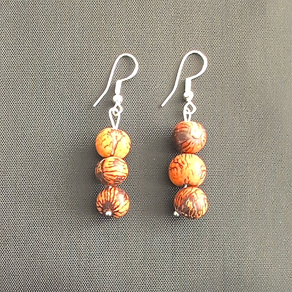 Brazilian Rain Forest Real Açaí Berry Earrings